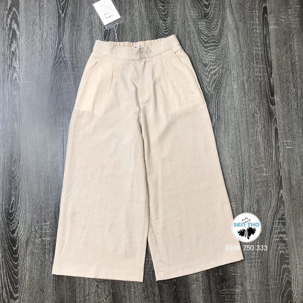 Quần Đũi Nữ Ống Rộng, Culottes Dáng Lửng, Cạp Chun Sau, Form Rộng, Nhiều Màu Sắc (Đen, Trắng, Ghi, Nâu, Be)