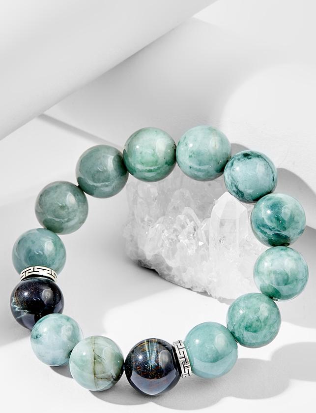 Vòng tay nam cẩm thạch phỉ thúy Ngọc Quý Gemstones