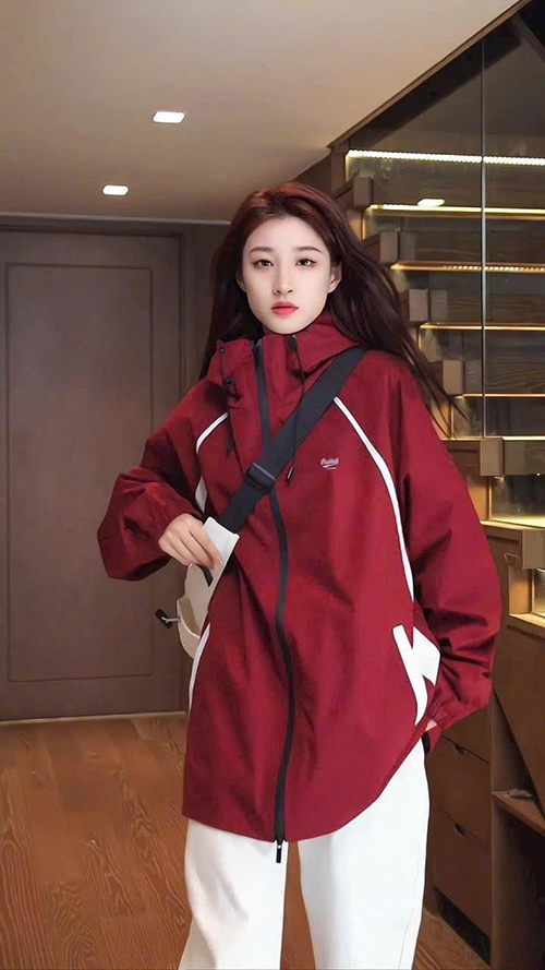 Áo Khoác Dù Form Rộng LyLyShop Dây Kéo Phao 2 Đầu, Dây Kéo Ngược, Có Dây Rút Lai Và Nón, Logo In, Cổ Cao, Có 2 Size L(70kg) và xl (80kg) Trẻ Trung