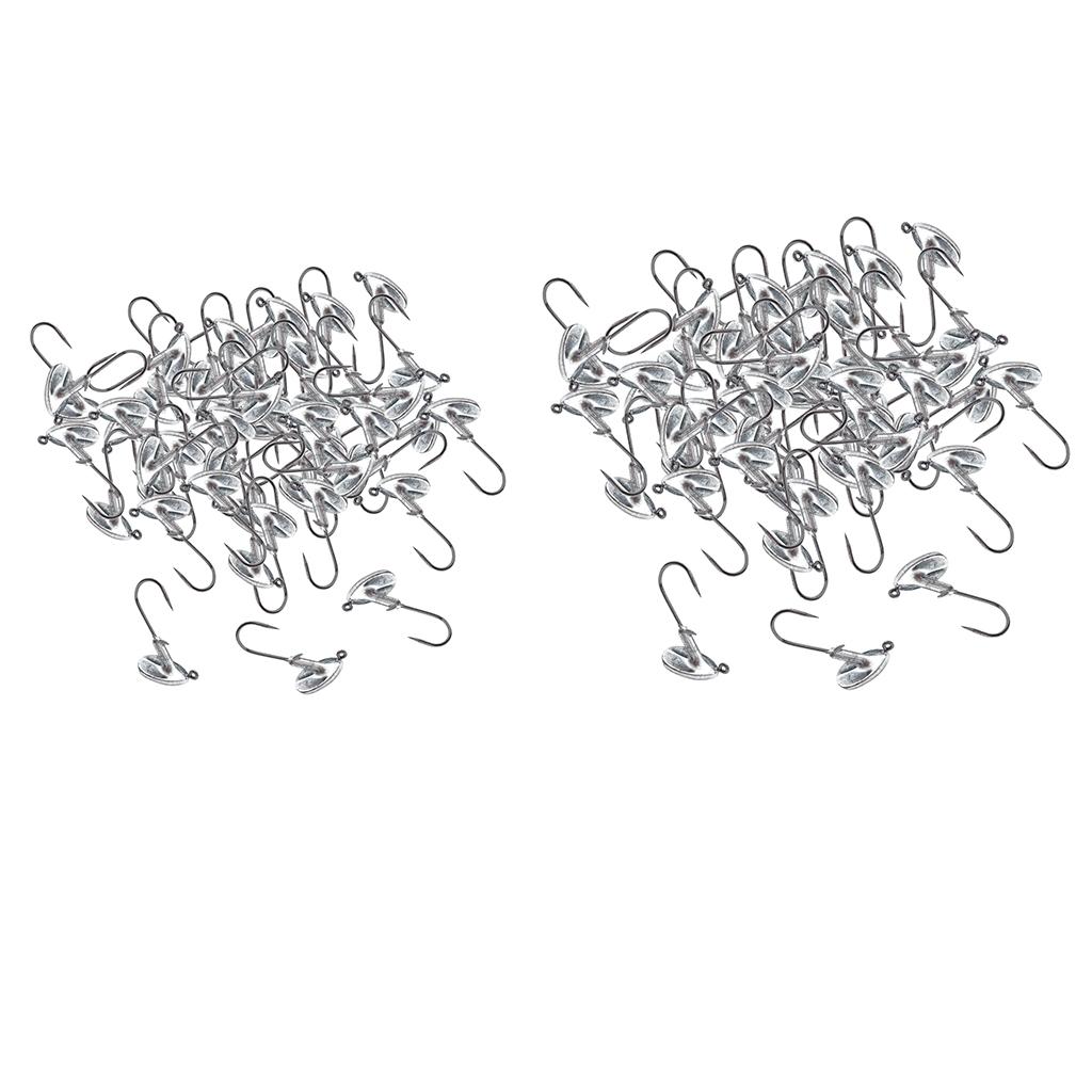 50pcs Tumbler Lead Head Fishing Hooks Jig Bait for Soft Lure Fishinghook 5g