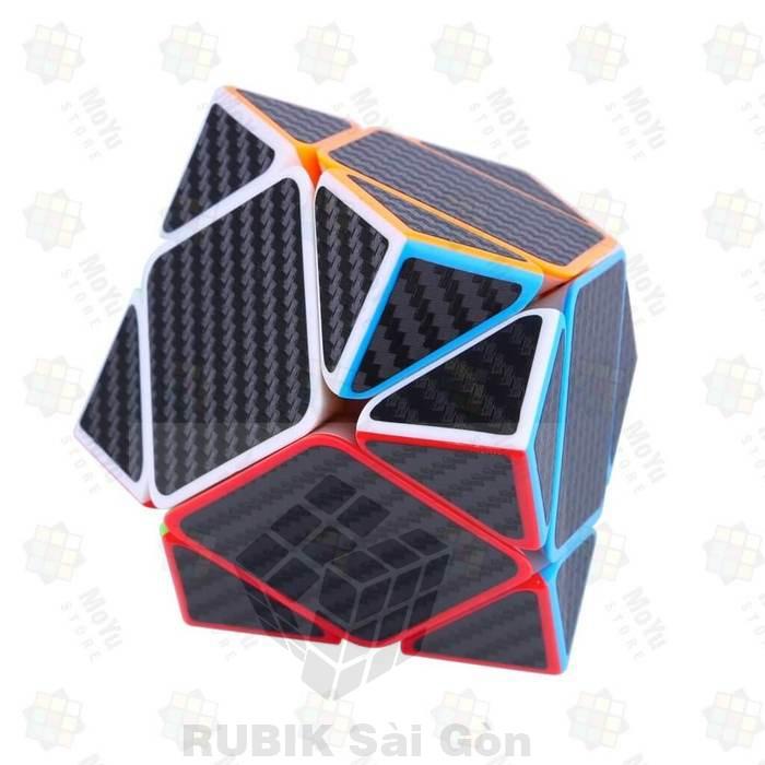 Khối Rubik Carbon Biến Thể Skewb - Rubic Ma Thuật Các Bon Biến Dạng - Ru Bíc Cacbon MoYu Meilong - Rubick Cac Bon Đẹp