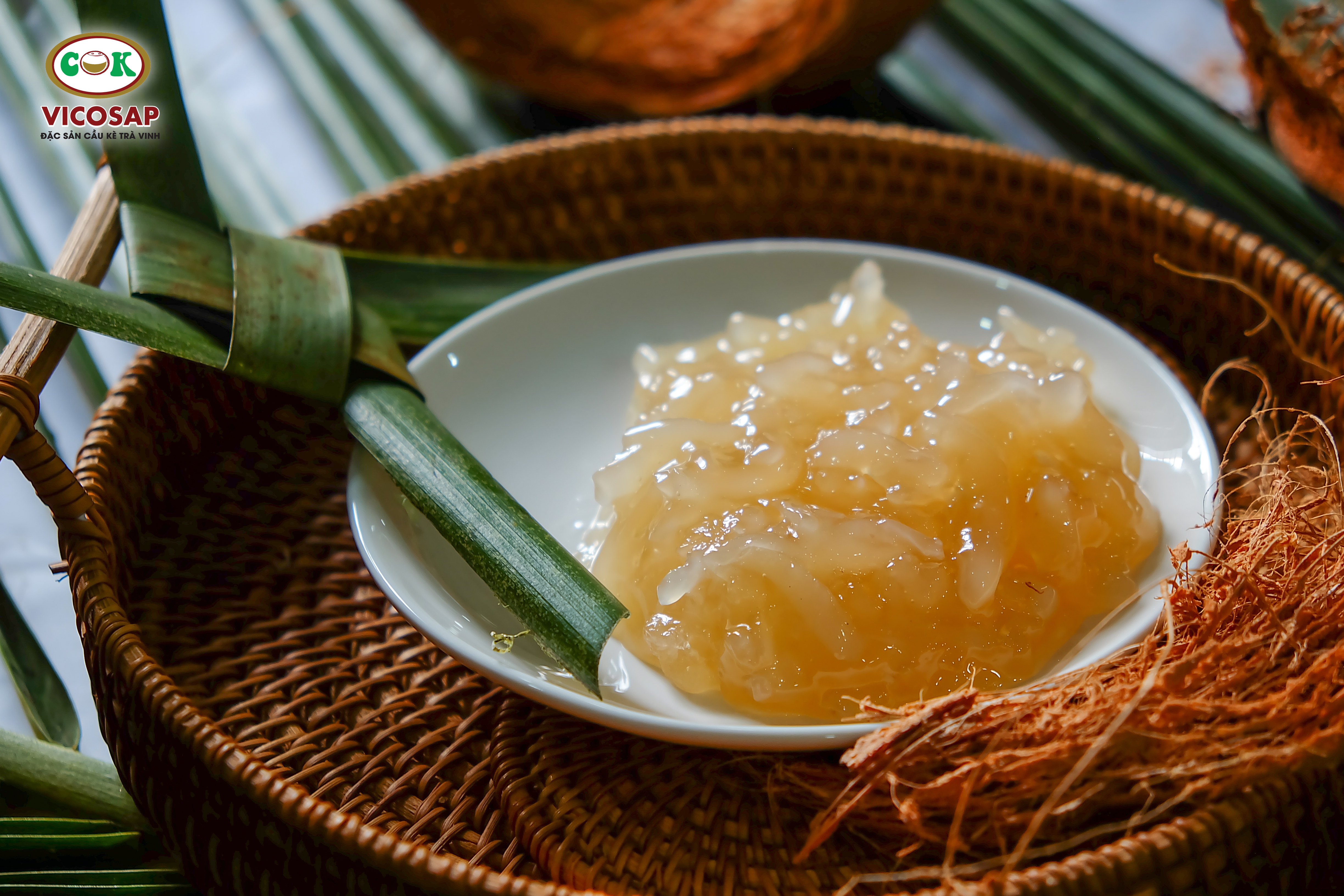 Combo 4 Sản Phẩm Vicosap tặng kèm túi, Kẹo dừa sáp Nguyên Chất+Kẹo dừa sáp Lá Dứa+Kẹo dừa sáp Cacao+Dừa Sáp Sợi 220ml