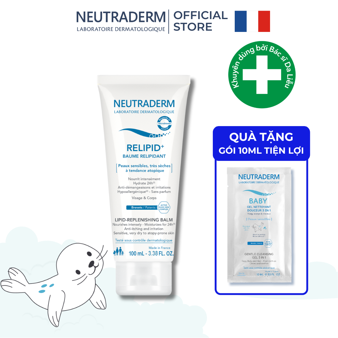 [MUA 1 TẶNG 1] Kem Dưỡng Bổ Sung Lipid NEUTRADERM Cho Cả Gia Đình Ngăn Ngừa Chàm Ngứa, Dưỡng Ẩm, Chống Khô Da