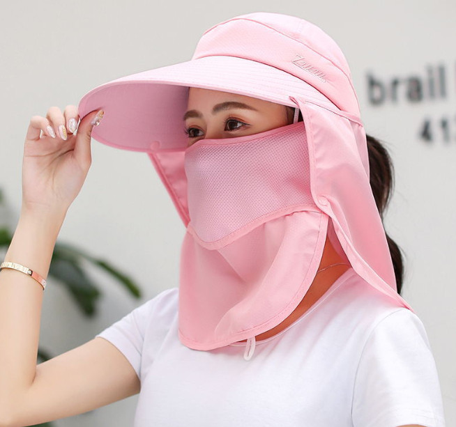 Mũ khẩu trang chống nắng chống uv phong cách Hàn, nón chống nắng kèm khẩu trang tạo kiểu