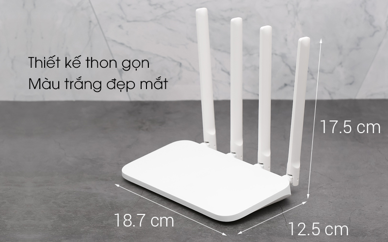 Bộ Phát Sóng WiFi Xiaomi Router 4A Siêu Mạnh 2 Băng Tần 2.4G 5G AC1200 - Hàng Chính Hãng