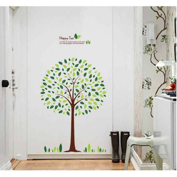 Decal trang trí tường - Cây lá hình tròn Xinh xắn