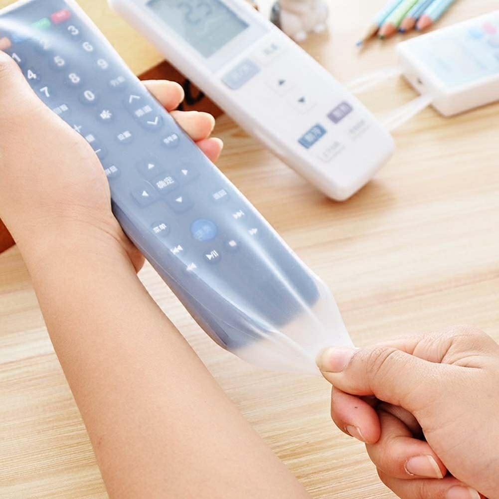Bọc điều khiển tivi, điều hòa bằng nhựa silicon dẻo trong suốt, tai thỏ