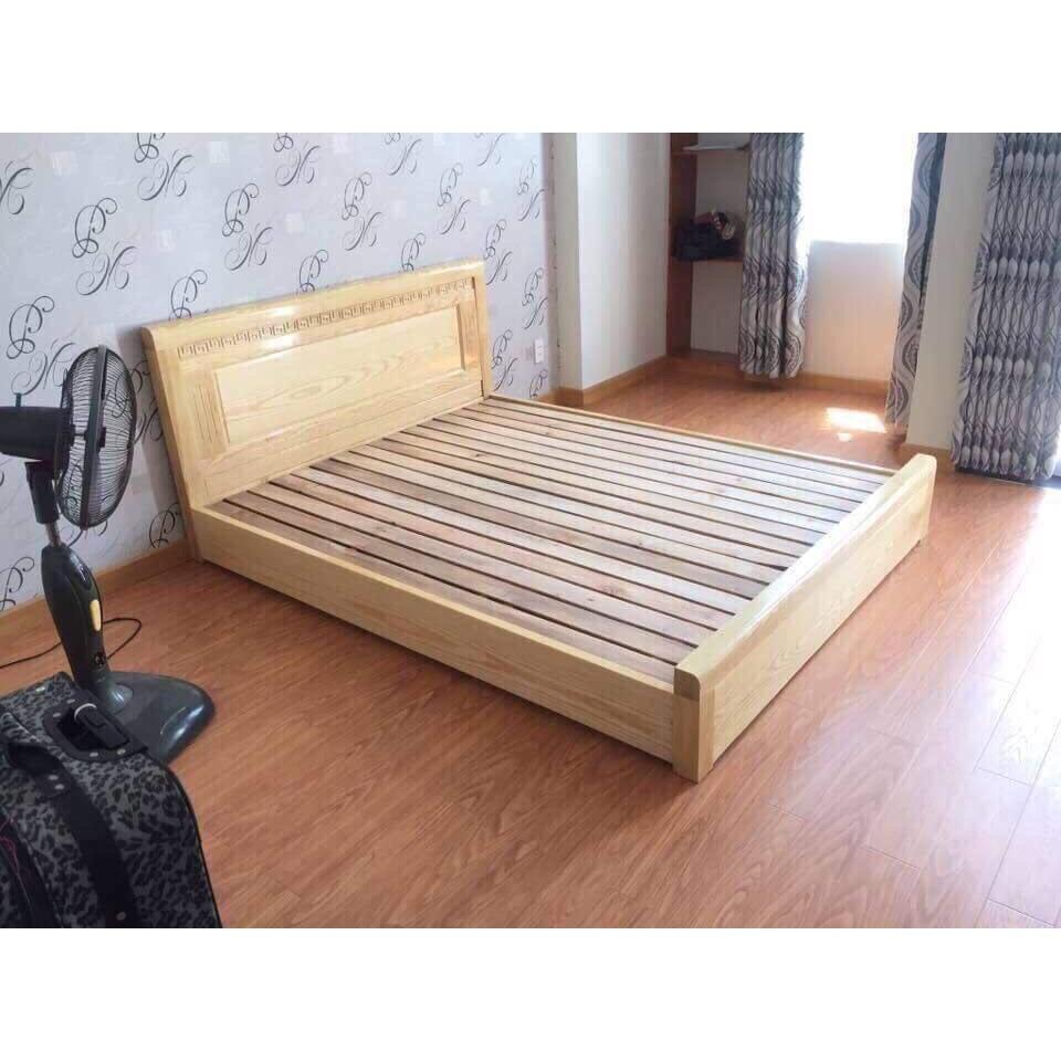 Giường bệt gỗ Sồi Nga kích thước từ 1m6x2m đến 2mx2m2