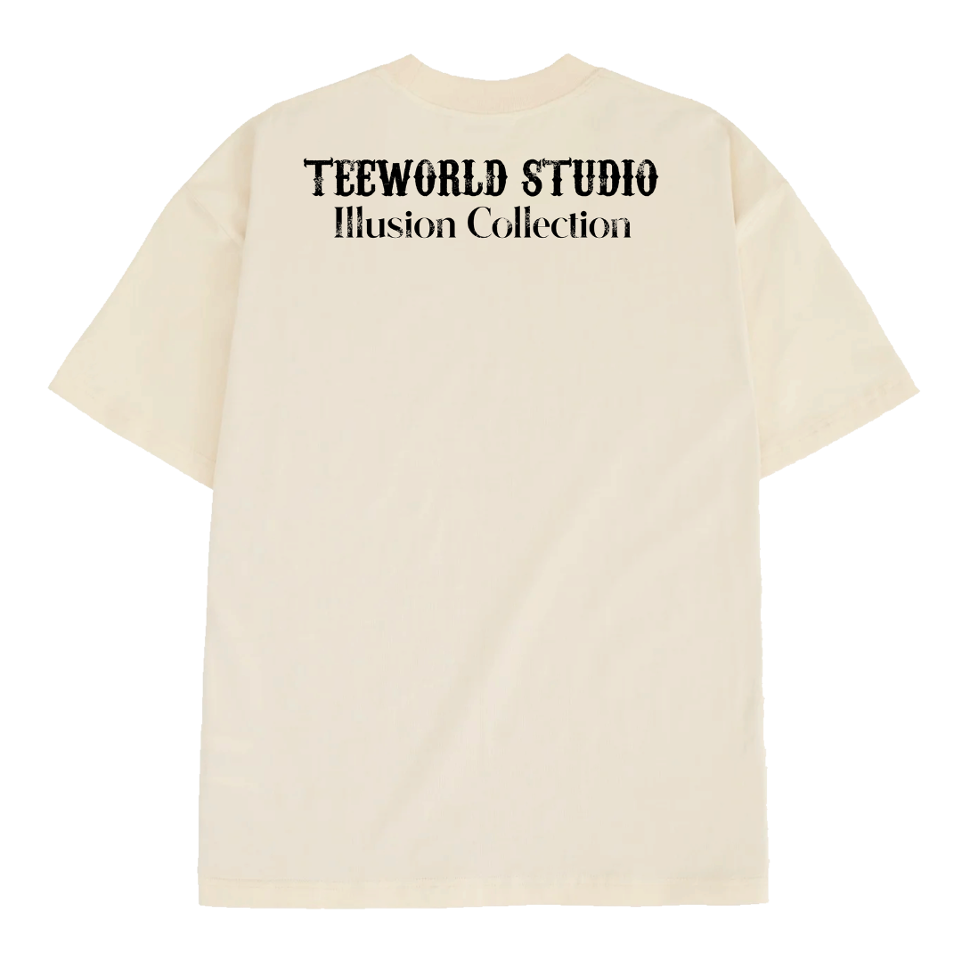 Áo Thun Local Brand Teeworld Illusion Mirror T-shirt Trắng Đen Nam Nữ Form Rộng Unisex