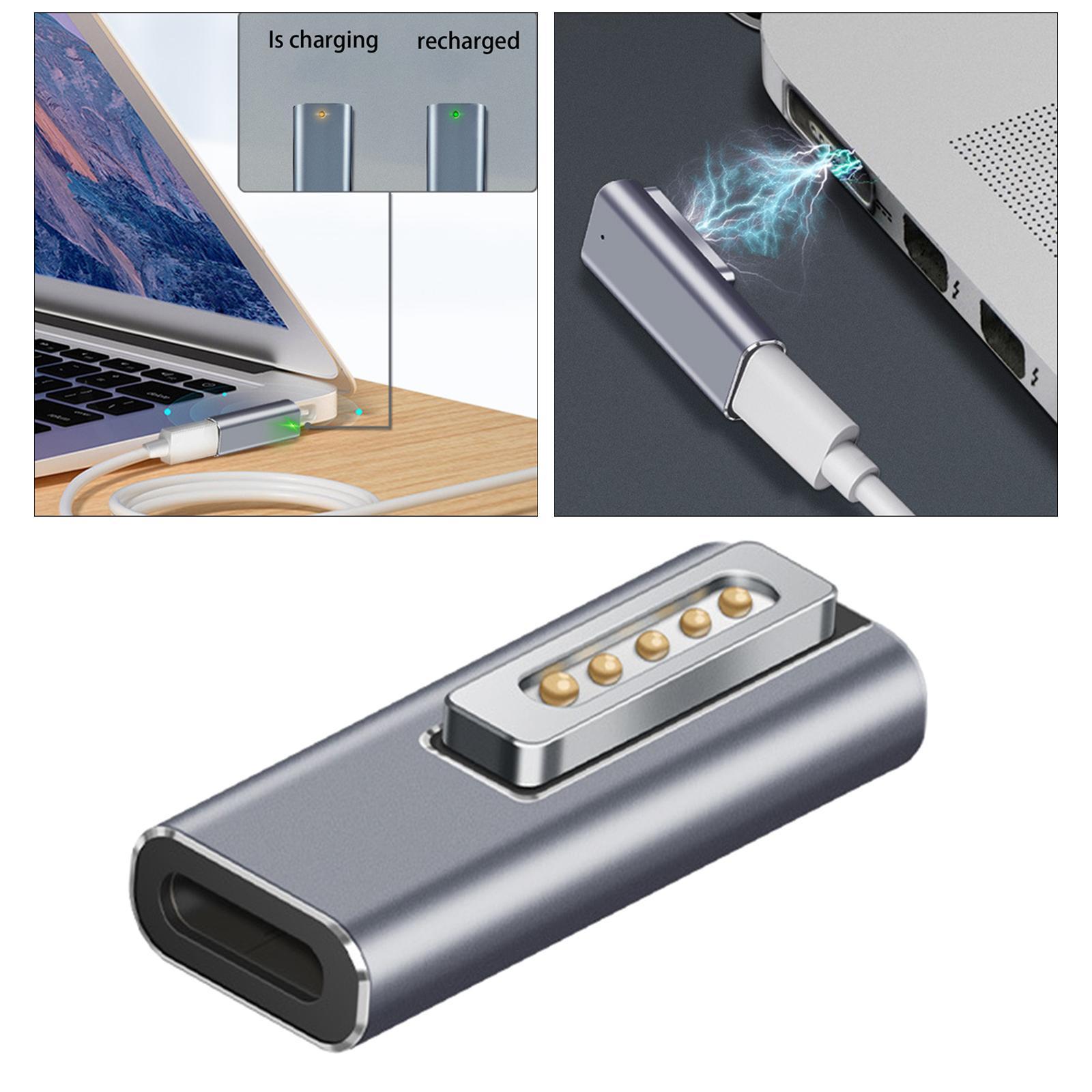 PD Quick Charge Adapter Replacement for MacBook's's's Pro Air PD 100W T-Head Magnetic Magsaf2 Connector USB C Adapter Charger Connector Support