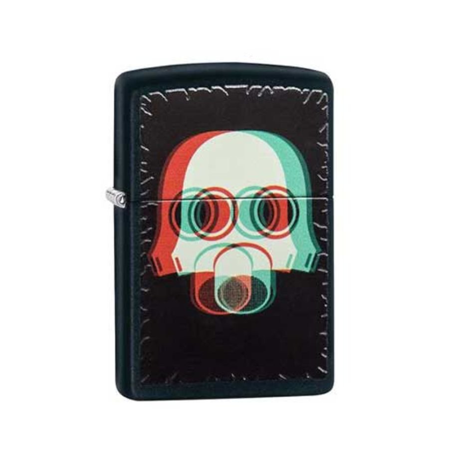 Bật Lửa Zippo Nuclear Mask 3d Black Matte Chính Hãng Usa