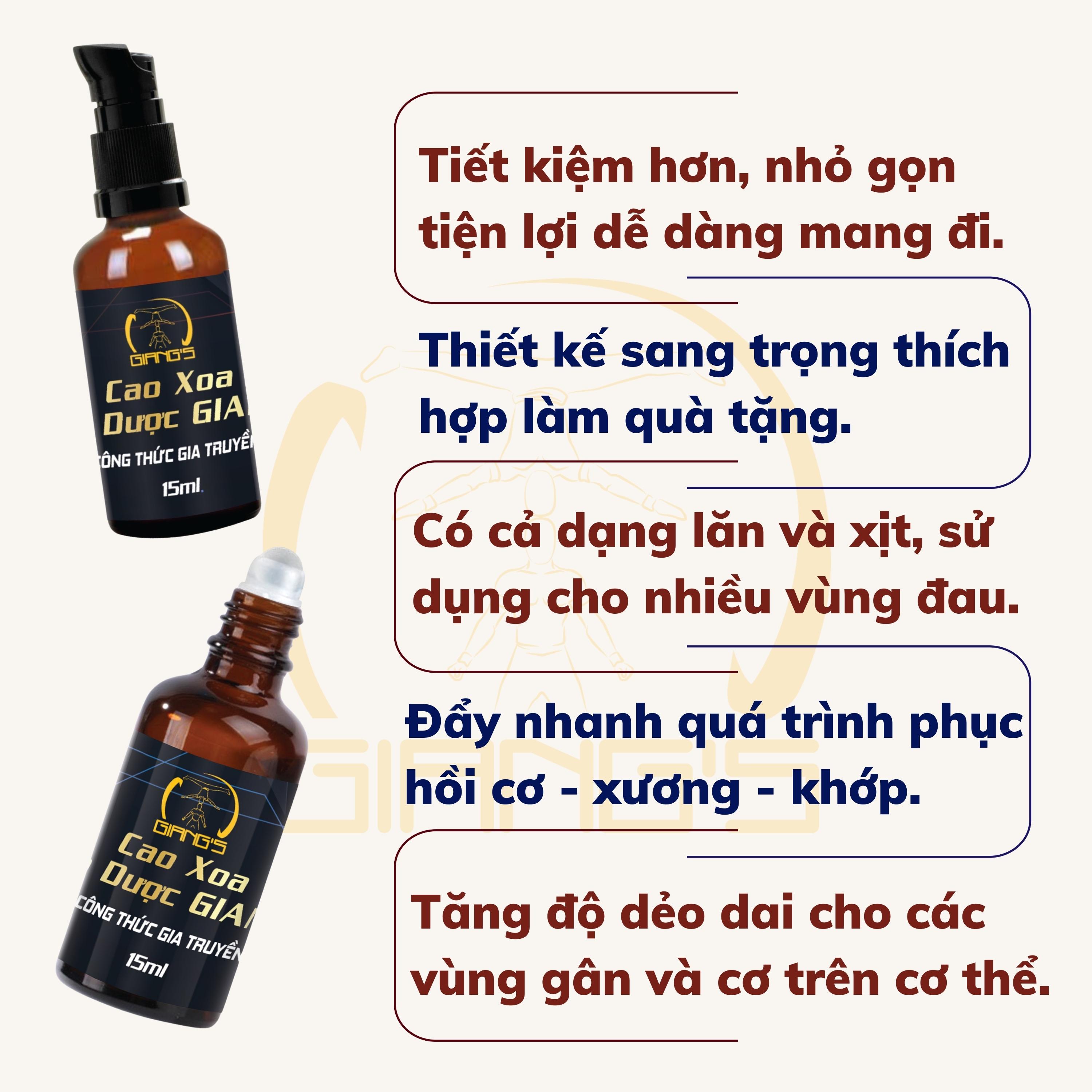 [Combo 02 bộ]SET QUÀ TẶNG Cao Xoa Bóp Thảo Dược GIANG'S, Dầu xoa bóp gia truyền Quốc Cơ Quốc Nghiệp