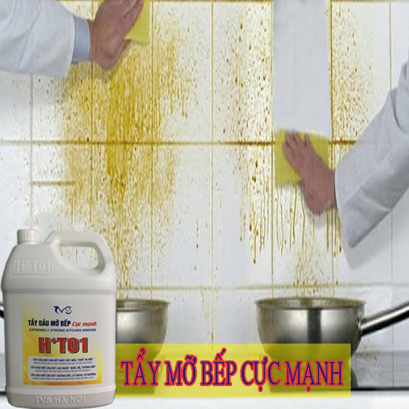 Tẩy dầu mỡ bếp cực mạnh HT01, can 5LIT  dầu mỡ cáu két lâu ngày trên hút mùi, lò nướng bếp ăn công nghiệp