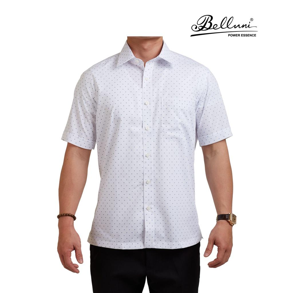 Áo sơ mi nam ngắn tay cao cấp BELLUNI vải sợi tre thoải mái chống nhăn - ABN.BPS.BE.217.W1