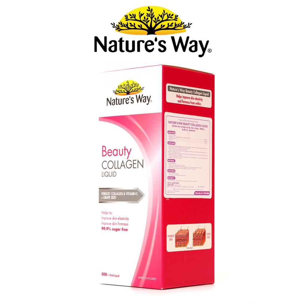 Collagen Thủy Phân Dạng Nước Nature's Way Beauty Liquid Bổ Sung Dưỡng Chất Chăm Sóc Làn Da Trắng Sáng 500ml