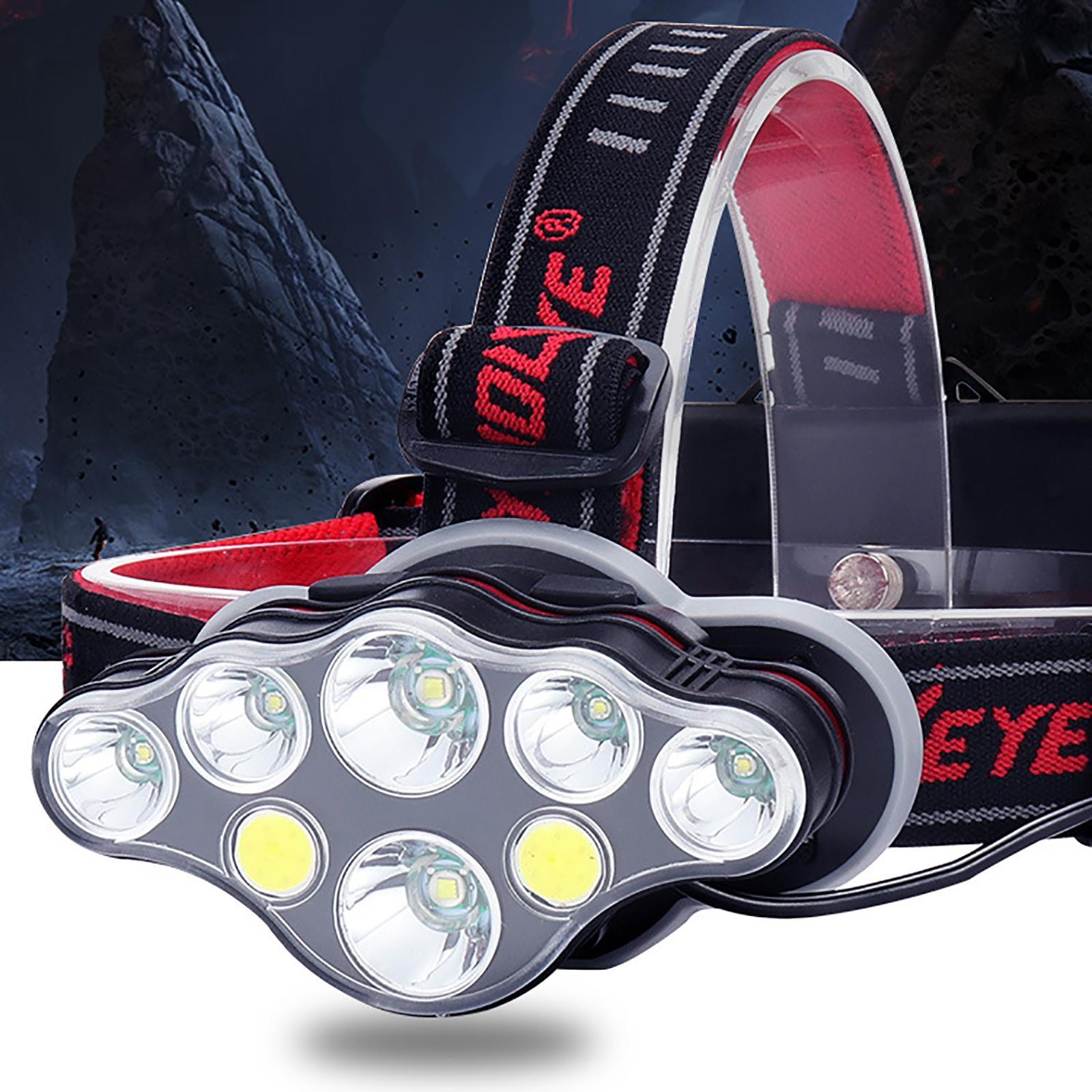 LED Head Light with Red Light Rechargeable LED Headlamp for Outdoor Camping Adults