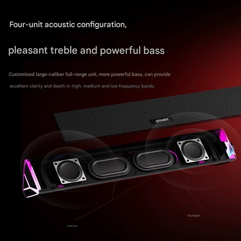 Loa thanh vi tính E3105 led RGB cho máy tính Laptop hàng nhập khẩu