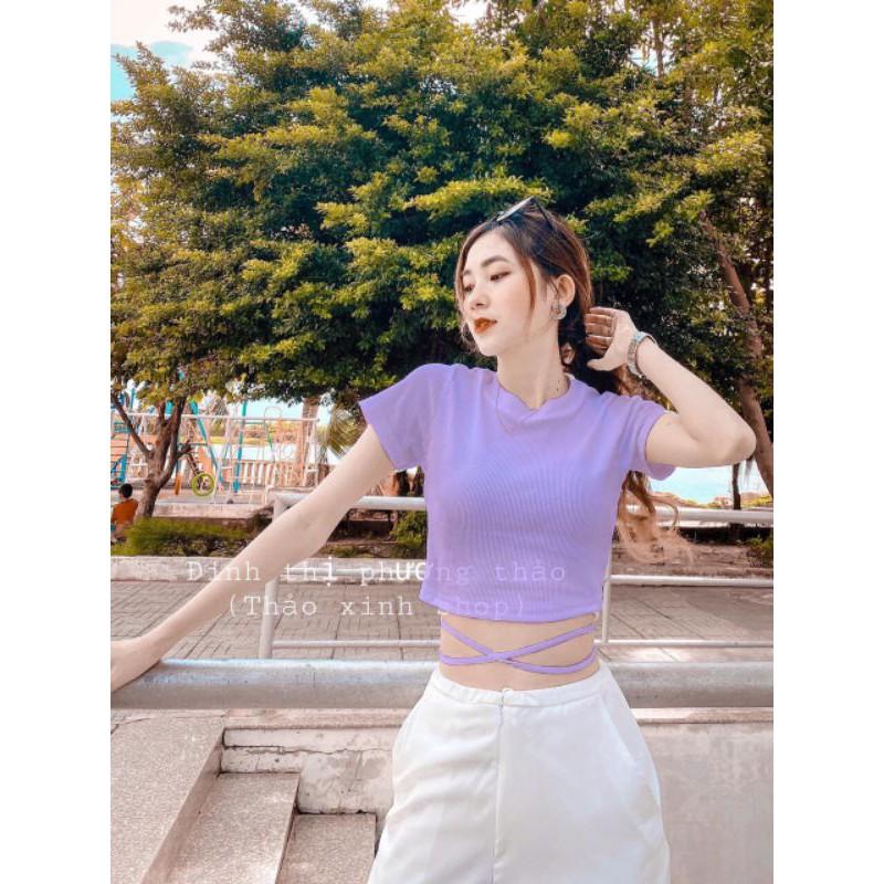 Áo croptop CUỐN dây
