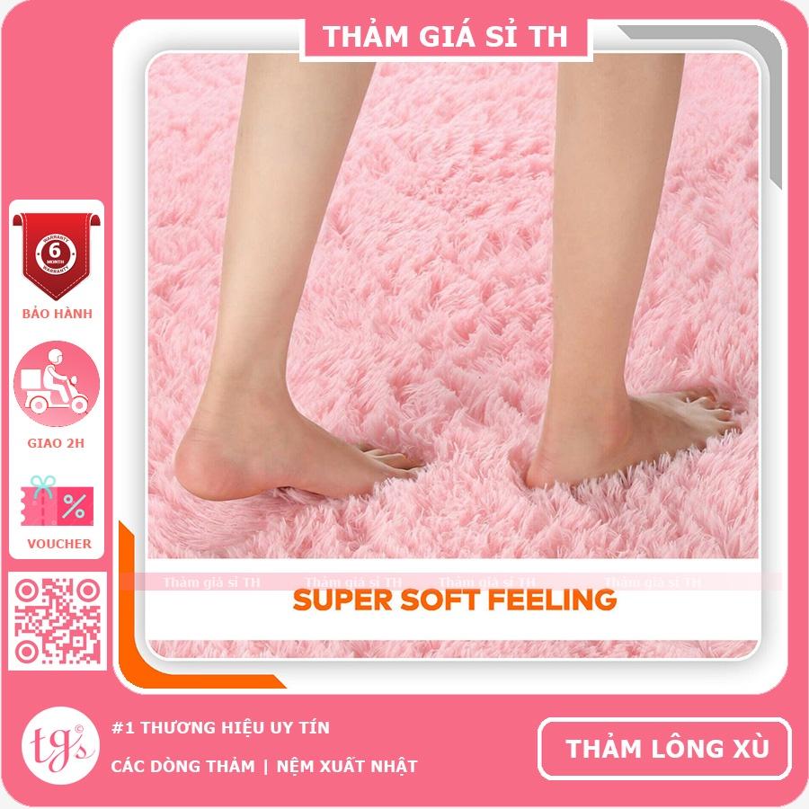 Thảm Lông Xù Màu Hồng | 100x160cm | Thảm Trang Trí Phòng Khách - Phòng Ngủ - Thảm Trải Sofa - Thảm Dành Cho Bé
