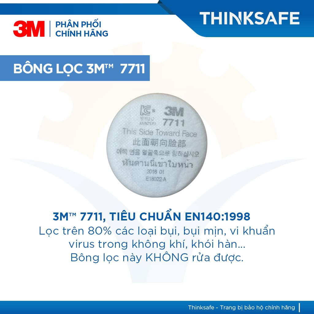 Mặt nạ phòng độc 3M 3200 kèm phin lọc 3301K-100, lọc hữu cơ/ACID mặt nạ phun thuốc bảo vệ thực vật, hơi sơn, hóa chất