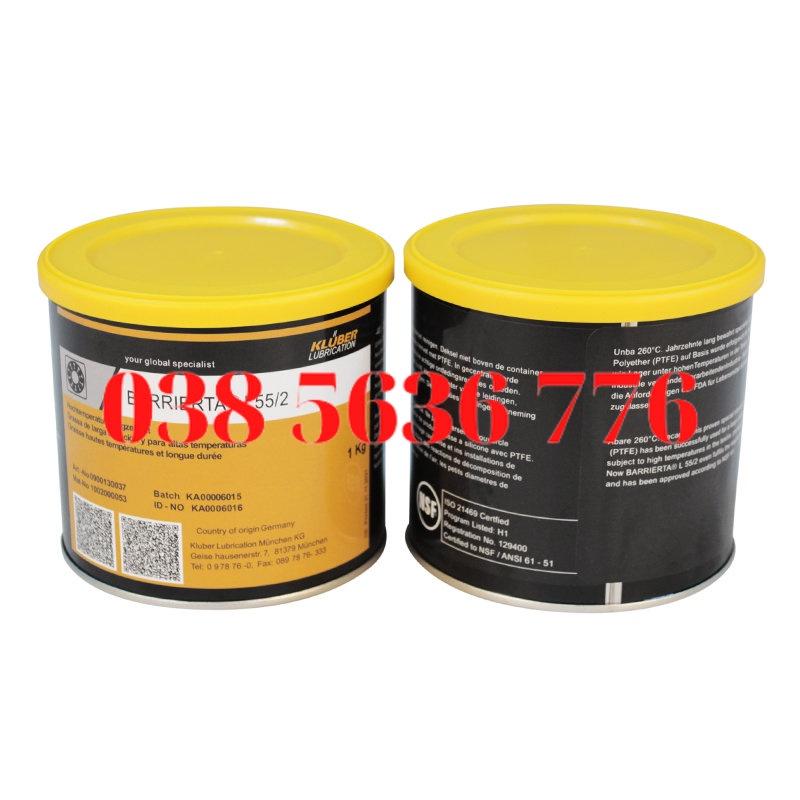 Kruber Kluber Barrierta L552 Dầu Mỡ Cơ Khí Công Nghiệp, Vòng Bi Lăn 1Kg