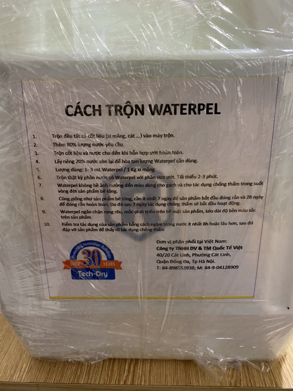 WaterPel hóa chất chống thấm vĩnh cửu