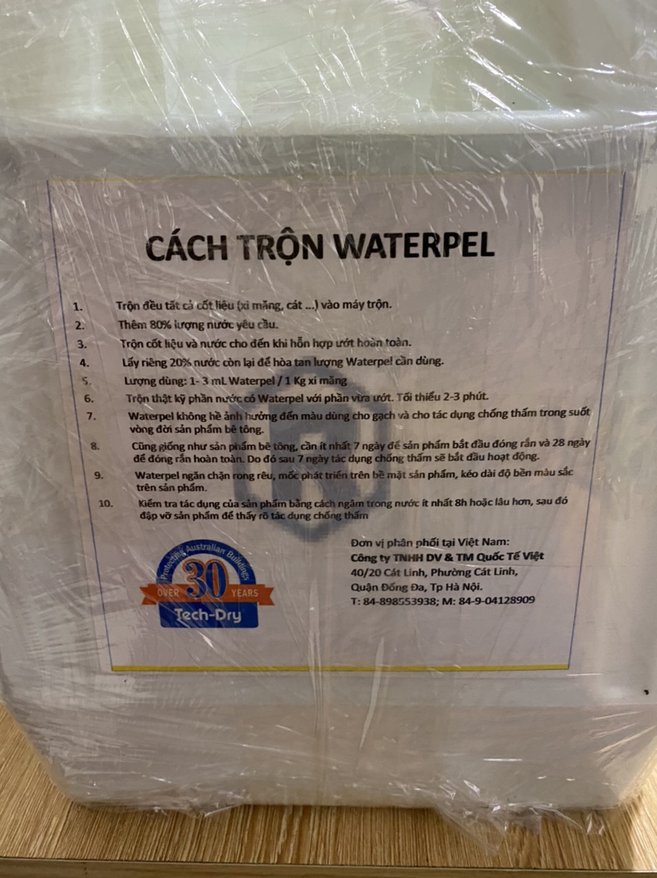 WaterPel hóa chất chống thấm vĩnh cửu