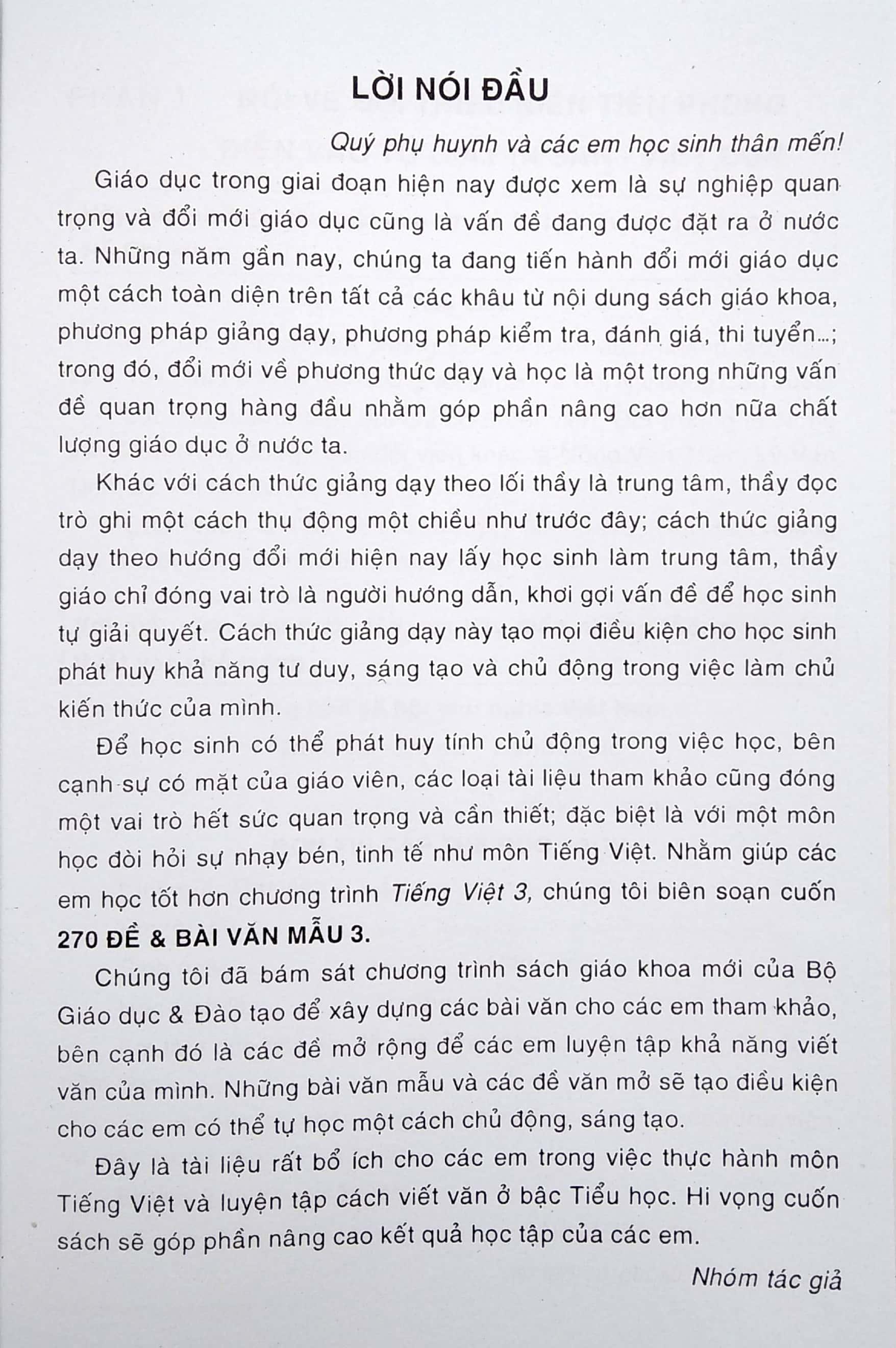 270 Đề Và Bài Làm Văn Mẫu 3