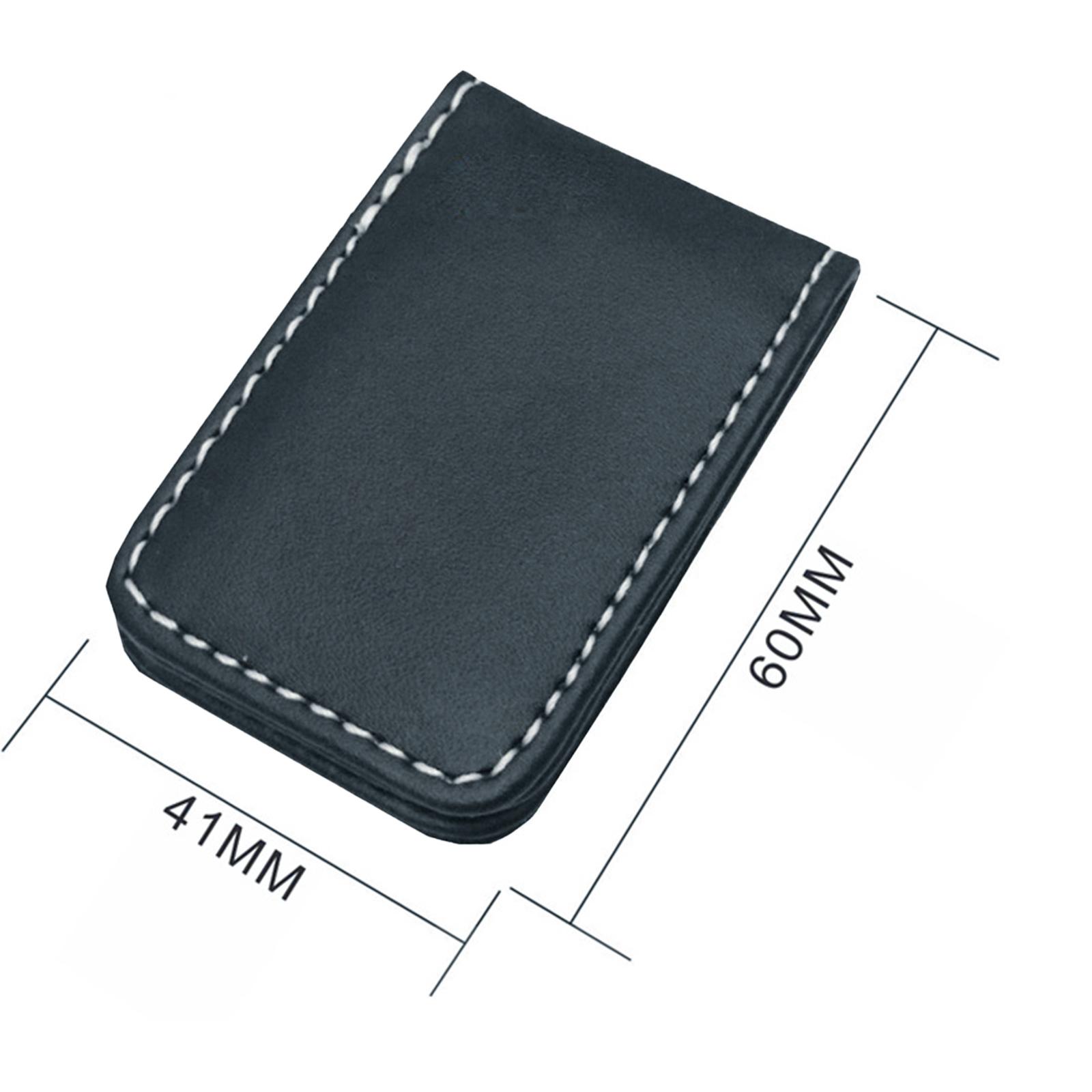 PU Leather Magnetic Money Clip Fashion Simple Dollar Cash Clamp Holder Wallet for Men Women