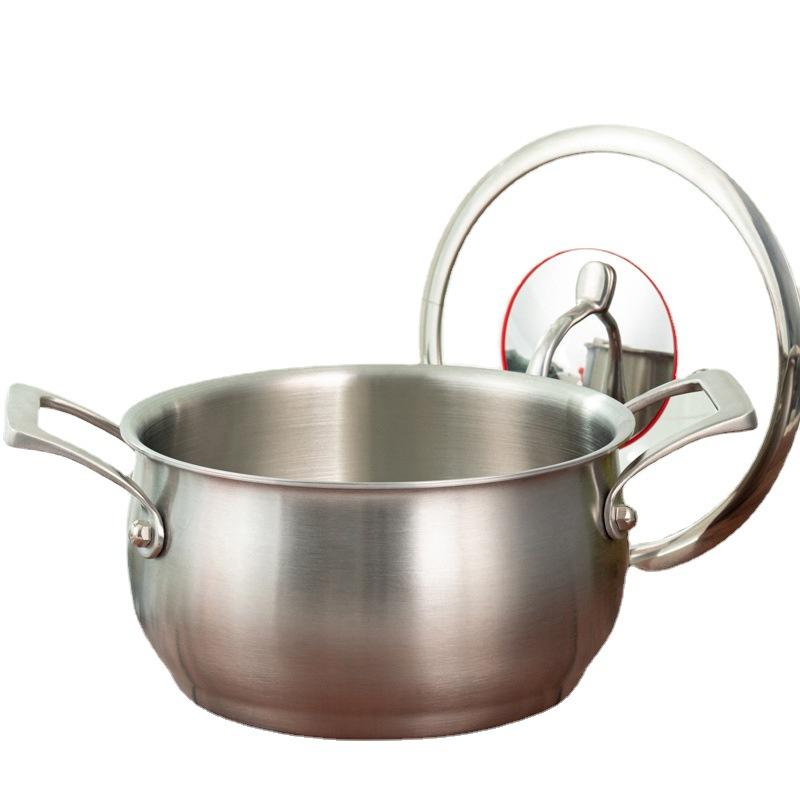 Gia công đặc biệt tùy chỉnh dày đôi tai nồi mở rộng nồi không tráng nồi chống dính nồi thực phẩm phụ trợ nồi canh inox 316