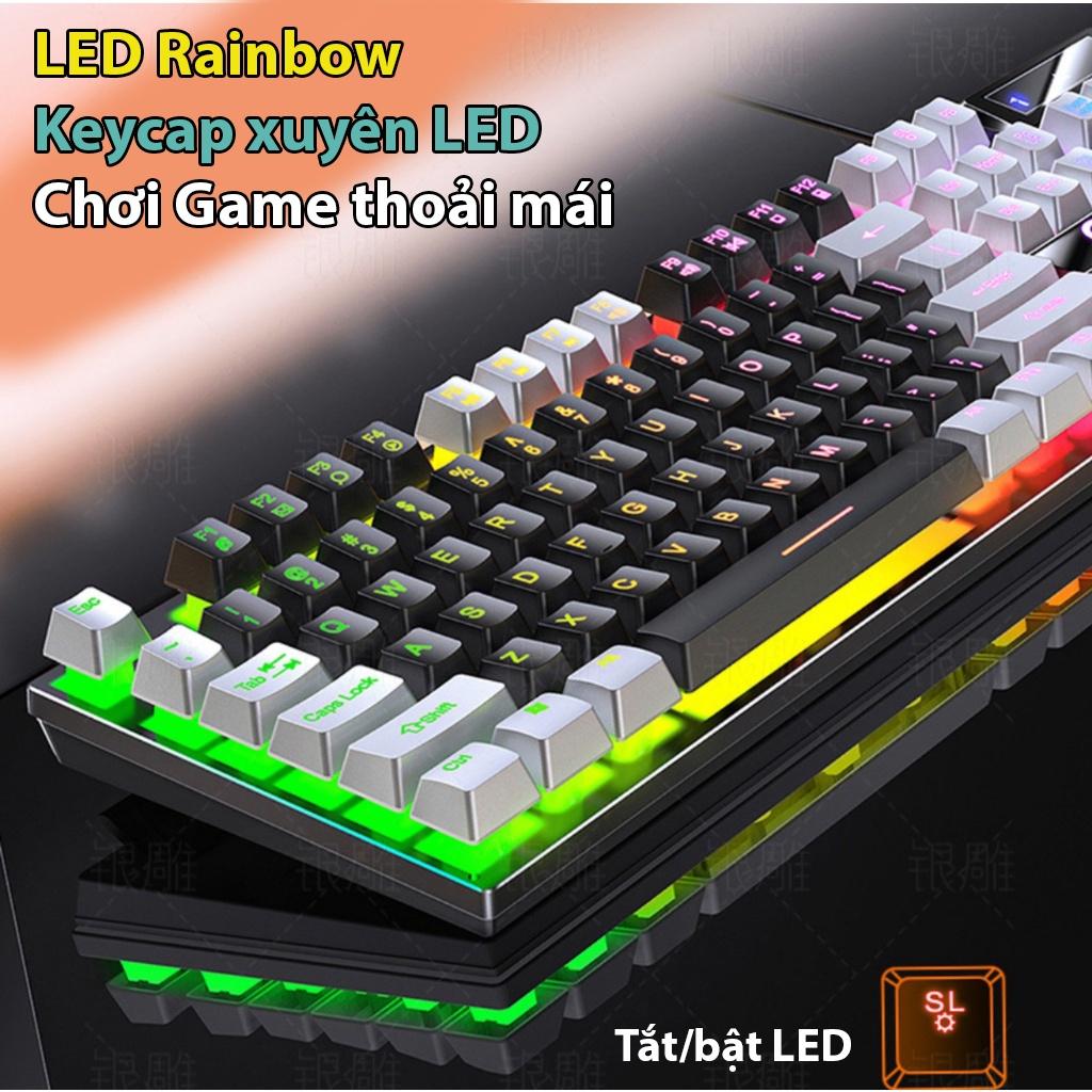 Bàn phím giả cơ Gaming Coputa Bàn phím máy tính laptop chơi game cao cấp Full LED K500