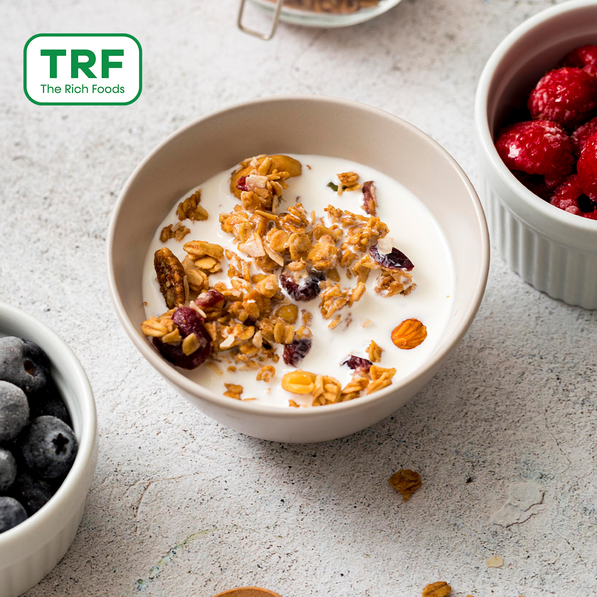 (Date 18/10/2024) Ngũ cốc Granola Giảm Cân Healthy Ăn kiêng The Rich Foods Trà Xanh Matcha 250g