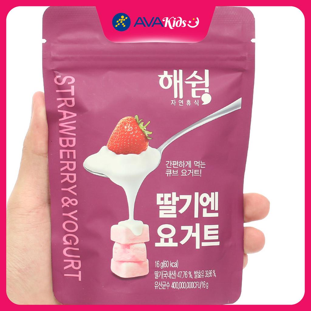 Sữa chua khô sấy lạnh vị dâu Haeswim gói 16g (từ 7 tháng) - Hàng Chính Hãng
