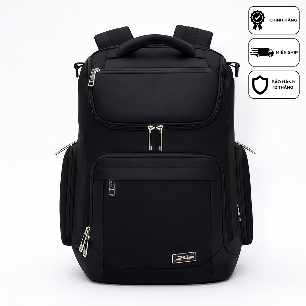 Balo laptop cao cấp doanh nhân chống nước Xbags Prime X XB 2009 balo công sở đựng laptop 15.6 inch thời trang sang trọng thanh lịch hiện đại tiện dụng đen trung tính!