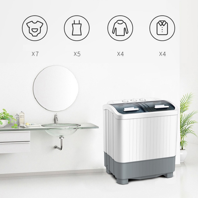 Máy Giặt Mini 2 Lồng Giặt Vắt Độc Lập Cao Cấp