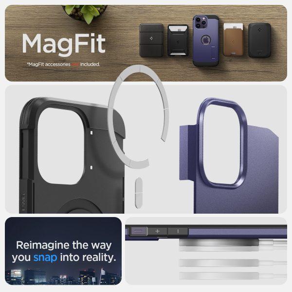 Ốp lưng Spigen Tough Armor MagFit For iPhone 14 Pro Max Chống sốc, có khả năng phản lực cực tốt Hàng Chính Hãng