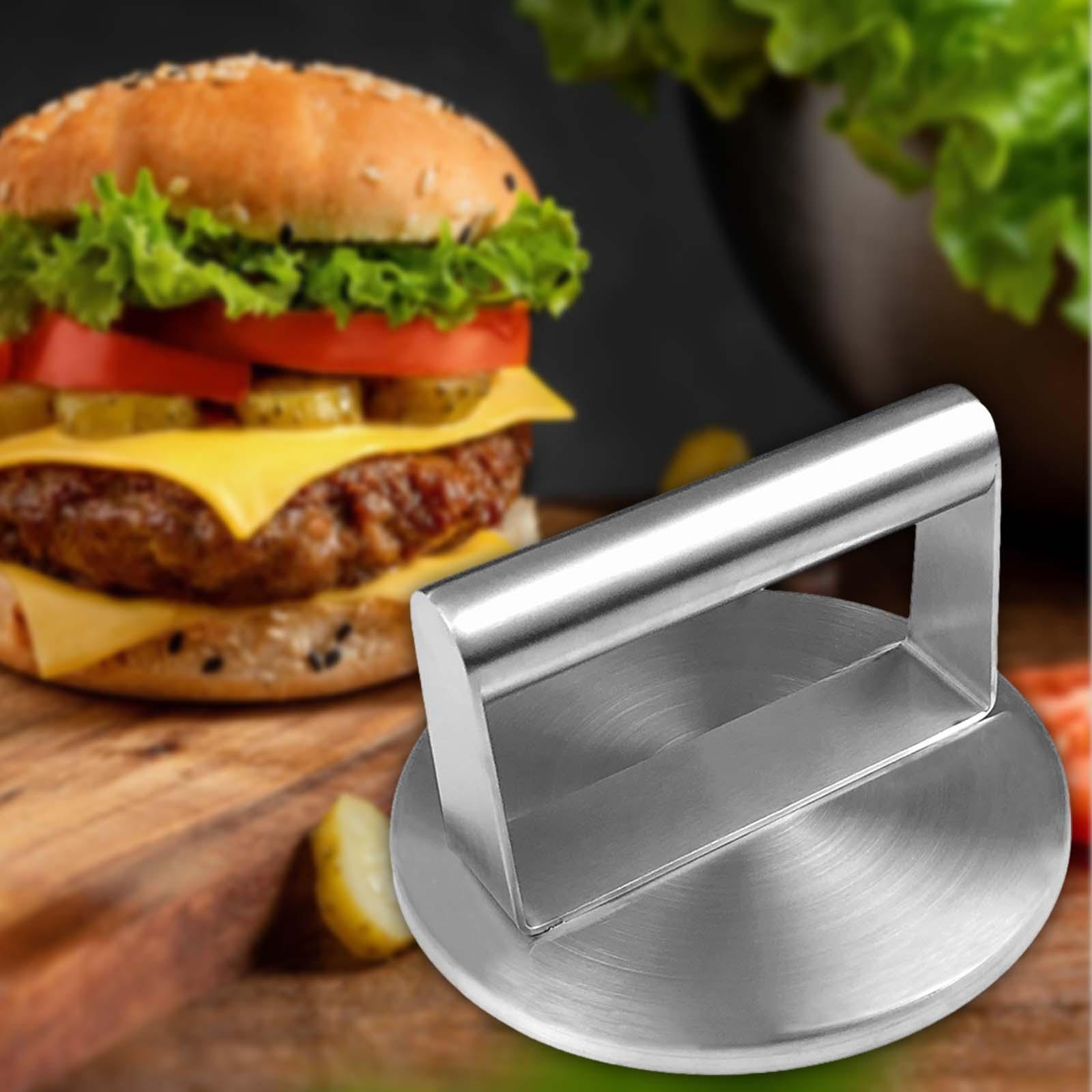 Stainless Steel Burger Press 5.94inch Steak for Steak Making BBQ Accessories