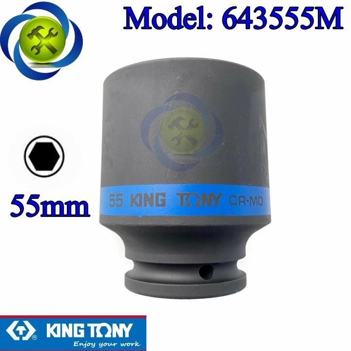 (ĐỦ SIZE) Tuýp 3/4 Inch loại 6 cạnh dài 90MM màu đen KINGTONY - 6435