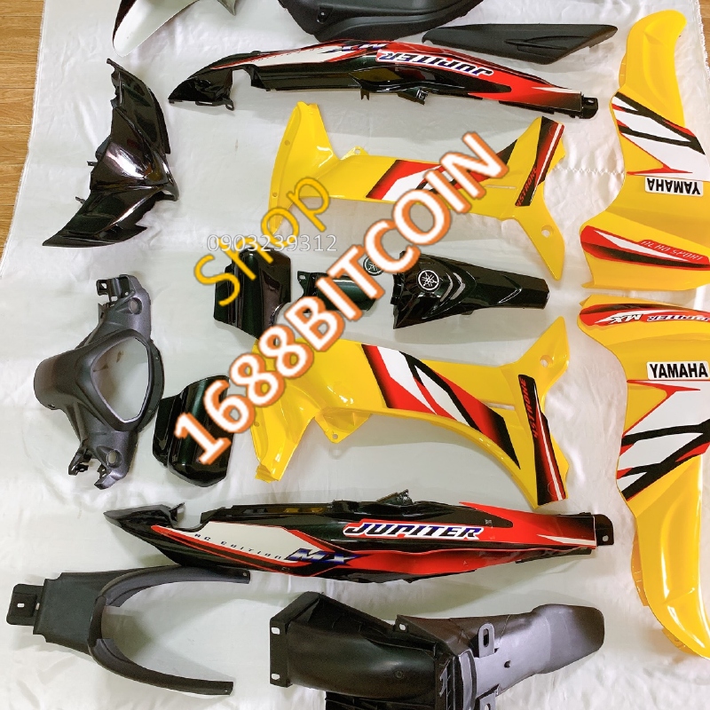 Bộ vỏ nhựa -Dàn áo dành cho xe JUPITER MX -jupiter Gravita màu VÀNG -nhựa nguyên sinh ABS LOẠI ĐẸP