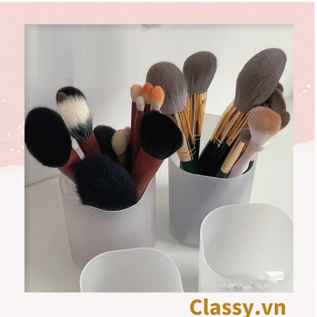 Hộp đựng bút Classy để bàn, đựng đồ trang điểm, phụ kiện trơn cổ điển PK1528