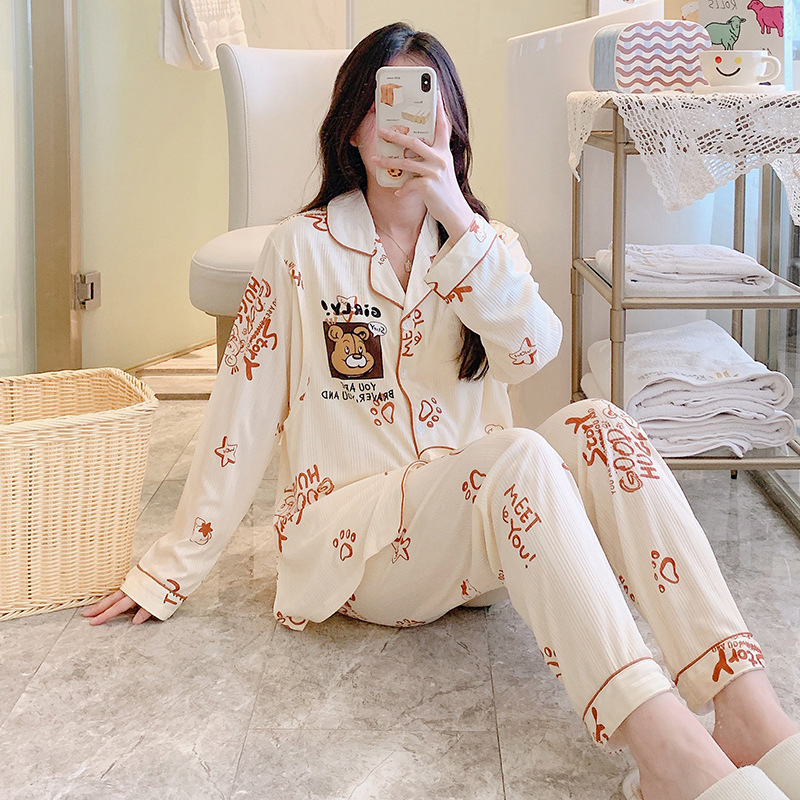 Bộ Đồ Bầu Sau Sinh Dài Tay Có Khe Mở Cho Con Bú Chất Liệu Cotton B13( Có đệm ngực may liền)