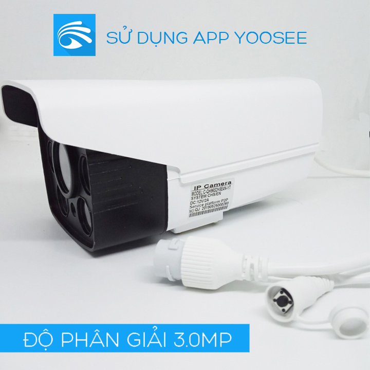 Camera IP Ngoài trời chống nước X5950 3.0MP  Ban đêm có màu- Hàng nhập khẩu