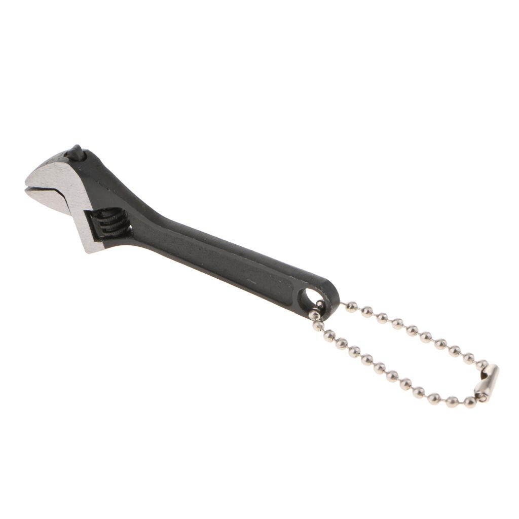 Adjustable Mini Spanner Wrench Short Shank 10mm Opening Steel Wrench 2.5/4In
