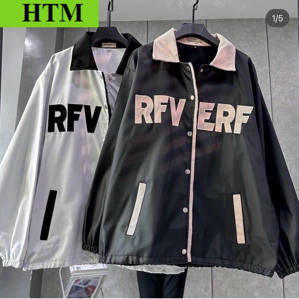 Áo Khoác Dù BomBer Nam Nữ Với Chất Liệu Vải Dù 2 Lớp Với Phong Cách In Chữ RFVERF Sắc Nét Bao Đẹp Hàng Hot Trend HTM FASHION