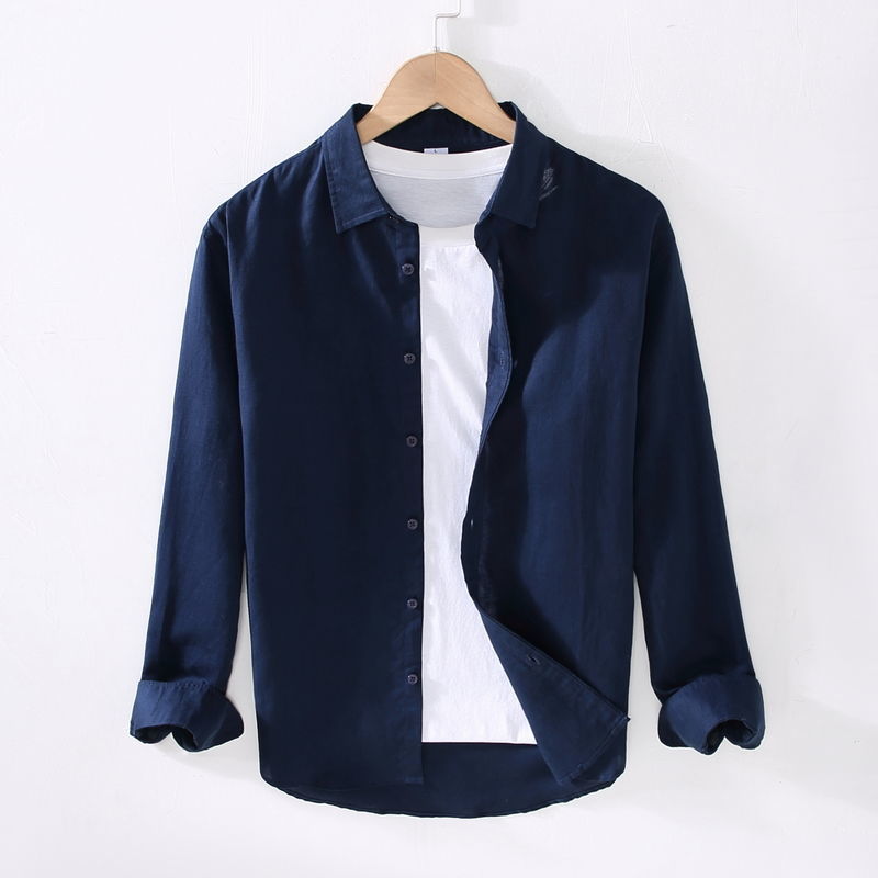Sơ Mi Nam Đũi Linen Màu Trắng Đi Biển Đũi Việt MS08