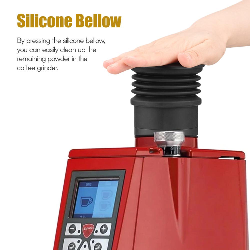 Aluminum Alloy Single Dose Hopper with Silicone Bellow Coffee Grinder Accessories Replace for MAZZER mini Coffee Grinder
