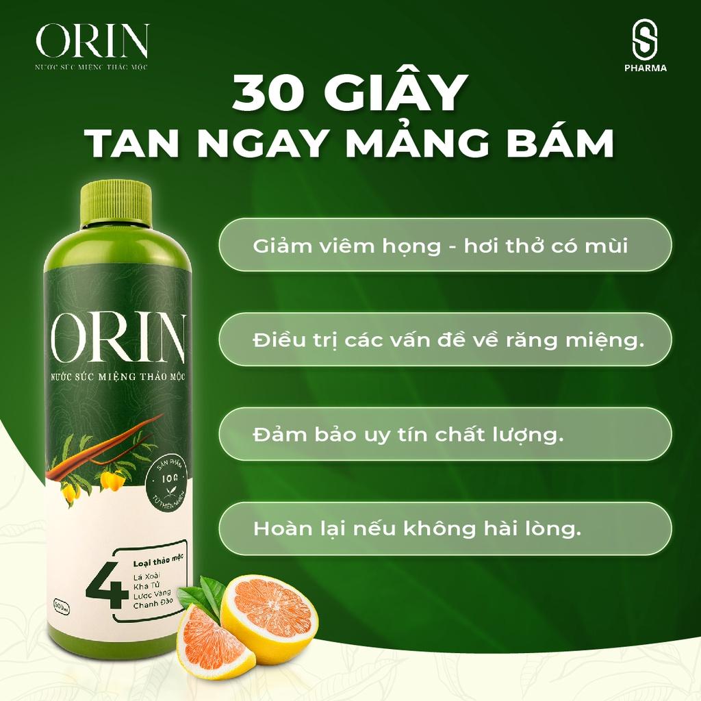 Combo 2 chai Nước Súc Miệng Thảo Mộc Orin (250ml) ngừa sâu răng, kháng khuẩn, tan mảng bám