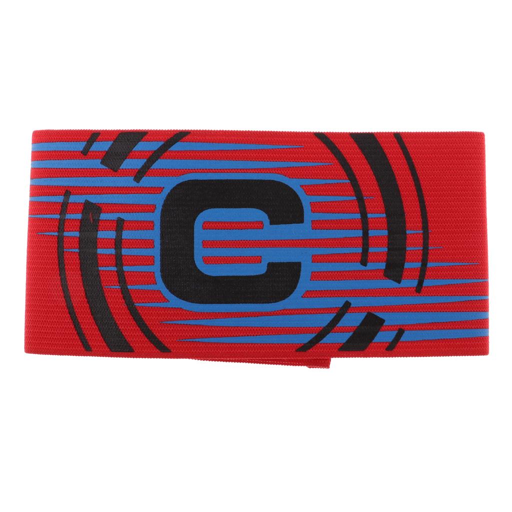 Captain Armband Football Sports Adjustable Arm Bands Red