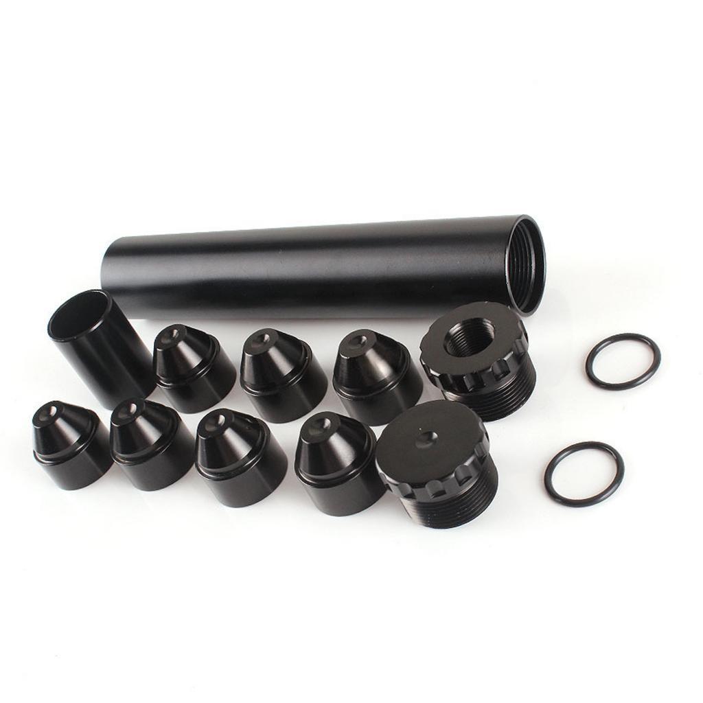 6in Aluminum Automotive Fuel Filter Car Oil Fuel Filter 5/8''-24 Black