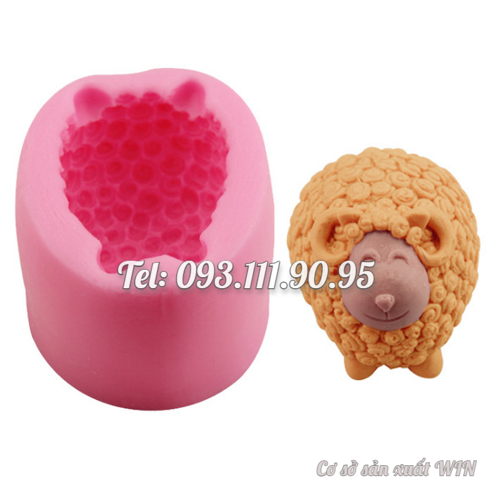Khuôn silicon làm bánh, rau câu con cừu - Loại 9 cm - Mã số 1657